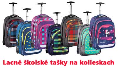 Lacné školské tašky na kolieskach predaj